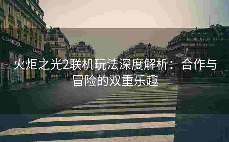 火炬之光2联机玩法深度解析：合作与冒险的双重乐趣