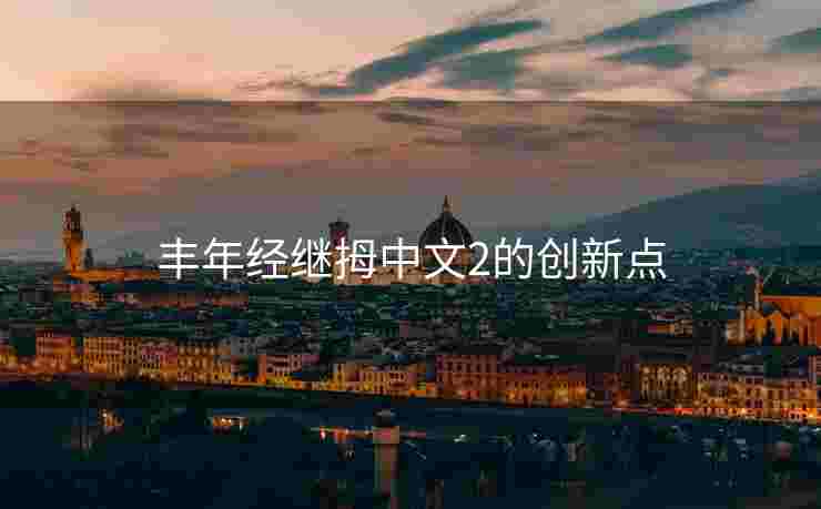 丰年经继拇中文2的创新点