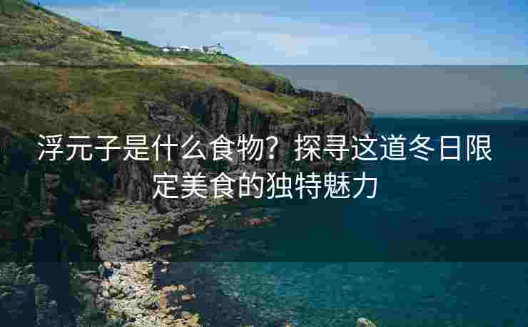浮元子是什么食物？探寻这道冬日限定美食的独特魅力