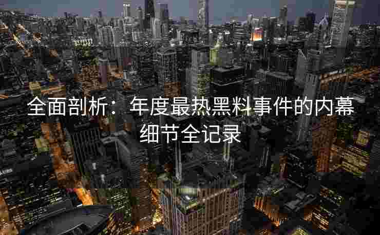 全面剖析：年度最热黑料事件的内幕细节全记录
