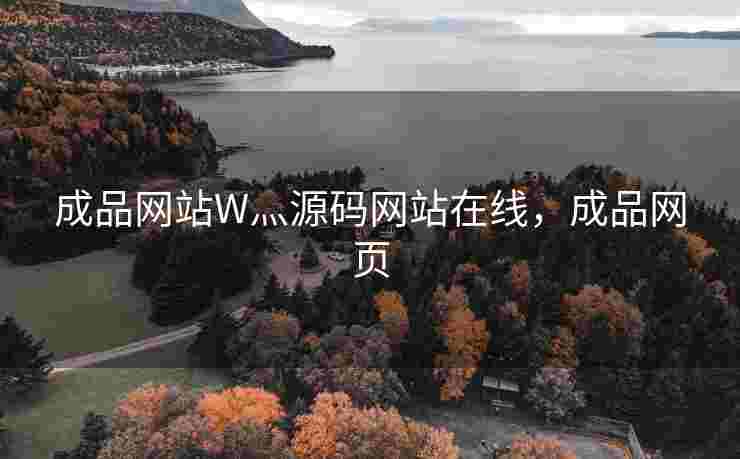 成品网站W灬源码网站在线，成品网页