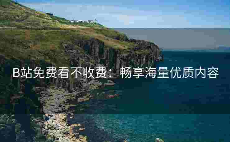 B站免费看不收费：畅享海量优质内容