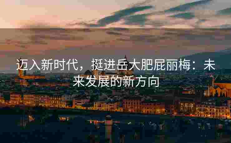迈入新时代，挺进岳大肥屁丽梅：未来发展的新方向